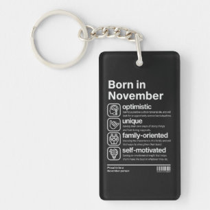 Porte-clés Personnalité de Né en Novembre