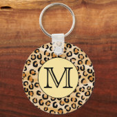 Porte-clés Personnalized Monogram Leopard Print Pattern (Recto)