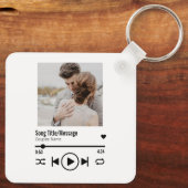 Porte-clés Personnalized Newlywed Photo Song Playlist (Verso)