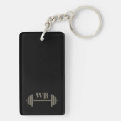 Porte-clés Personne ne s'intéresse Train Plus Harder Gym Moti (Dos)