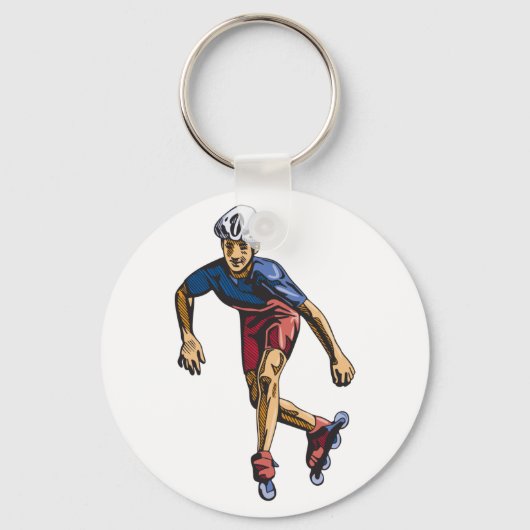 Porte-clés Personne Rollerblading (Recto)