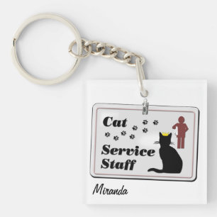 Porte-clés Personnel du service Cat (personnalisable)