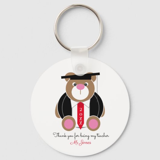 Porte-clés Personnellement merci d'être mon professeur ours e (Recto)