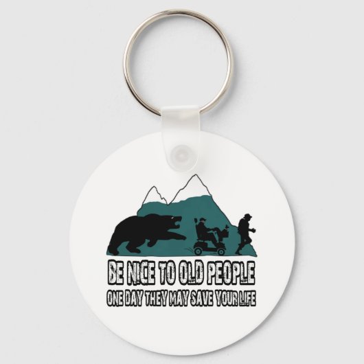 Porte-clés Personnes âgées amusantes (Recto)