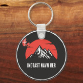 Porte-clés Personnonligt par navn Danmark rundt design (Recto)