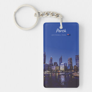 Porte-clés Perth, Australie - Ciel de la ville de nuit Slim