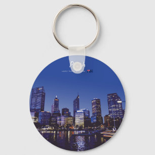 Porte-clés Perth, Australie - Ciel de la ville la nuit