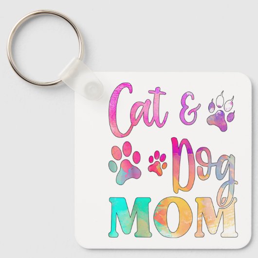 Porte-clés Pet Chat Chien Maman Pour Femmes, Fête Des Mères (Recto)