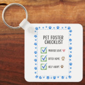 Porte-clés Pet Foster Checklist Inspirational Keyring (Recto)