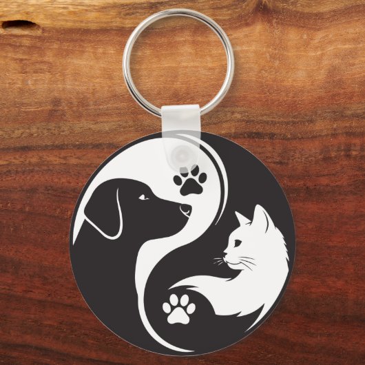 Porte-clés Pet Harmony Yin Yang - Chat et Chien pl (Recto)