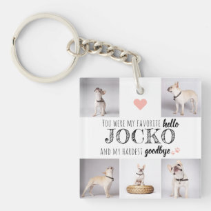 Porte-clés Pet Memorial Favori Hello Quote Keepsaké