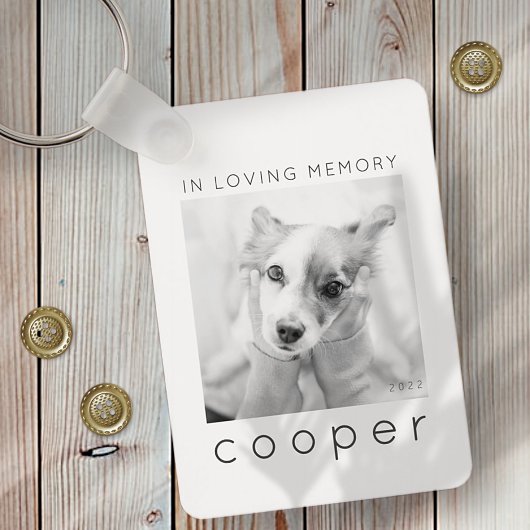 Porte-clés Pet Memorial In Loving Memory Modern Chic Photo