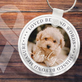 Porte-clés Pet Memorial Love Beyond Words Elegant Chic Photo