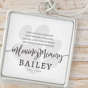 Porte-clés Pet Memorial Moderne Élégant Simple Chic Paw