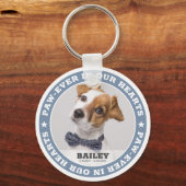 Porte-clés Pet Memorial Simple Moderne Personnalisé garde pho (Recto)