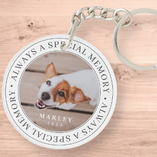 Porte-clés Pet Memorial Toujours une mémoire spéciale Photo m