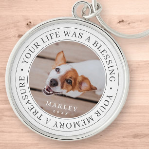 Porte-clés Pet Memorial Your Life a Blessing Modern Photo