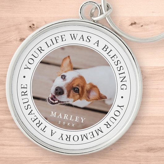 Porte-clés Pet Memorial Your Life a Blessing Modern Photo