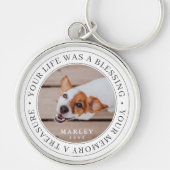 Porte-clés Pet Memorial Your Life a Blessing Modern Photo (Devant)