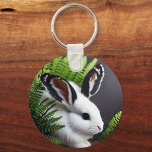 Porte-clés Pétale Le Lapin Noir Et Blanc, Clavier
