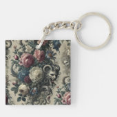 Porte-clés Pétales de Décadence - gothique baroque (Dos)