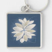 Porte-clés pétales de pierre blanche (Devant)