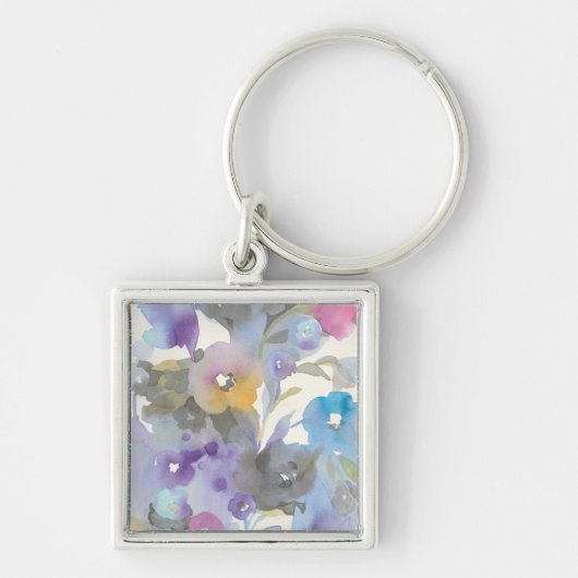 Porte-clés Pétales en pastel pourpres du jardin | de bijou (Devant)