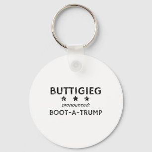 Porte-clés Pete Buttigieg vintage prononcé Boot-a-trump 1 