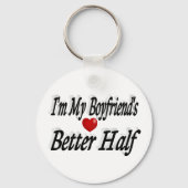 Porte-clés Petit ami citation drôle texte noir (Recto)