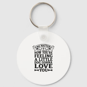 Porte-clés Petit Chien Amour Vous Conception de Typographie V