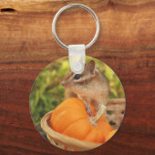 Porte-clés Petit Chipmunk avec Citrouille (Recto)