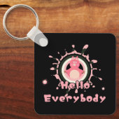 Porte-clés Petit cochon rose (Recto)