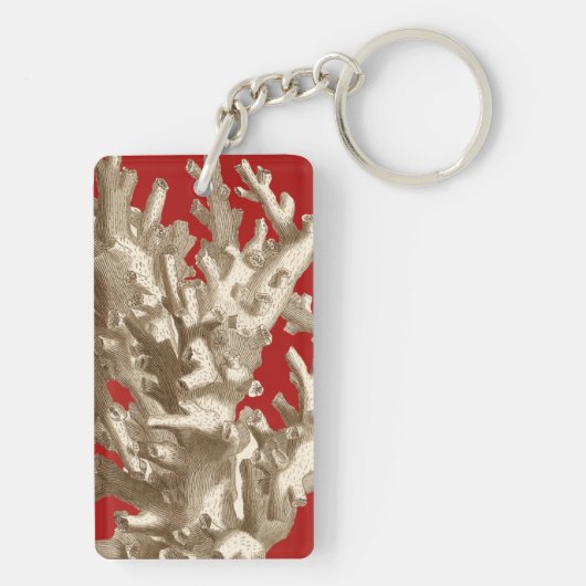 Porte-clés Petit corail en rouge (Dos)