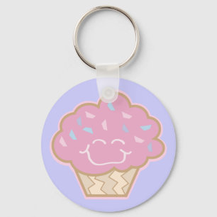 Porte-clés petit cupcake à la fraise