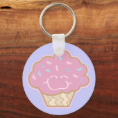 Porte-clés petit cupcake à la fraise (Recto)