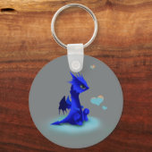 Porte-clés Petit dragon bleu d'amour (Recto)