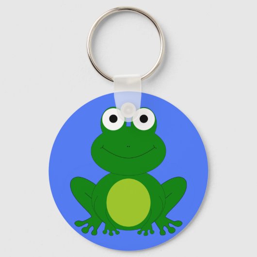 Porte-clés Petit étang de grenouille funky (Recto)