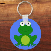 Porte-clés Petit étang de grenouille funky (Recto)