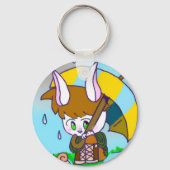 Porte-clés petit garçon lapin mignon (Recto)