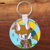 Porte-clés petit garçon lapin mignon (Recto)