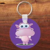 Porte-clés petit hippo triste mignon (Recto)