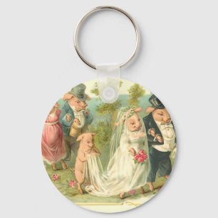 Porte-clés Petit Mariage Piggy