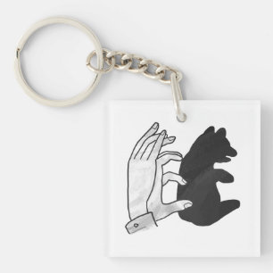 Porte-clés Petit ours Ours Silhouette Main