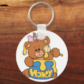 Porte-clés Petit Ourson et Miel (Recto)