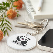 Porte-clés petit panda mignon (Devant Droit)