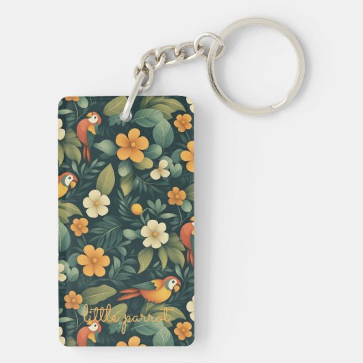 Porte-clés Petit perroquet personnalisable (Dos)