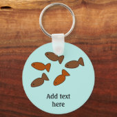 Porte-clés Petit Poisson Cat Treat Graphic - Votre texte (Recto)