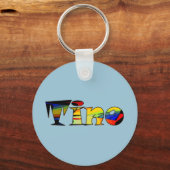 Porte-clés Petit porte - clé bleu pour Tino (Recto)