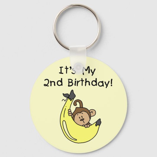 Porte-clés Petit singe sur Banana 2e anniversaire (Recto)