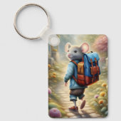 Porte-clés Petit souris sur le chemin de l'école, personnalis (Recto)
